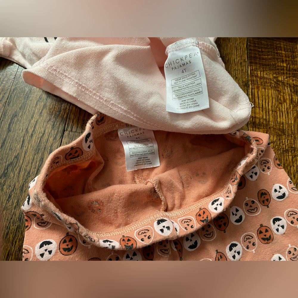 Chick Pea Pajamas 4T cotton PJs girls fall halloween festive long sleeve BUNDLE - Picture 7 of 16